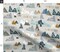 Boho, , Mountain, Adventure, Geometric, Blue, Nursery Custom Printed Fabric by Spoonflower Various Fabrics by the Yard or Fat Quarter